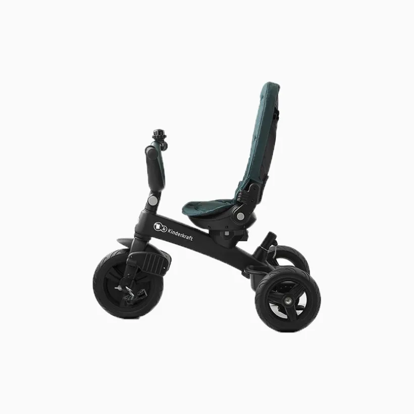 Driewieler EasyTwist met 360° draaistoel en verstelbare telescopische duwstang – groen