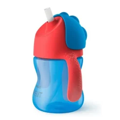 Drinkbeker met rietje +9m 200ml - Blauw