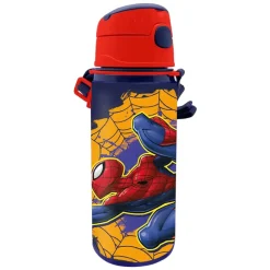 Drinkfles Aluminium met draagriem 600ml Spiderman