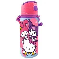 Drinkfles Aluminium met draagriem 600ml Hello Kitty & Friends