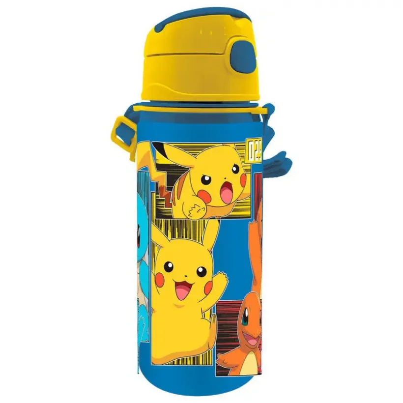 Drinkfles Aluminium met draagriem 600ml Pokémon