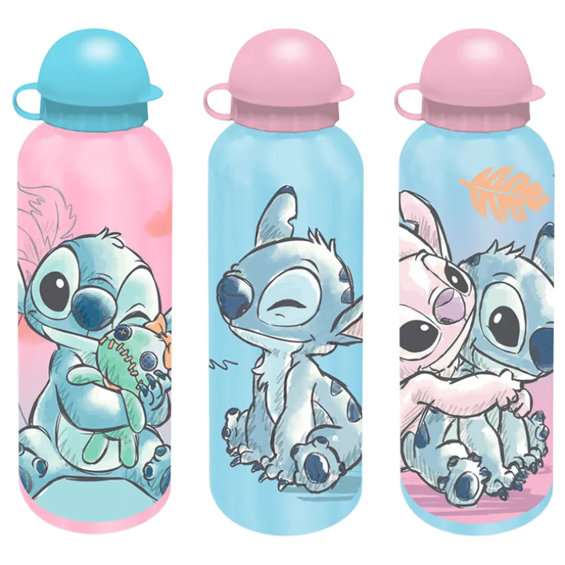 Drinkfles Aluminium 500ml Stitch Pastel Ass.