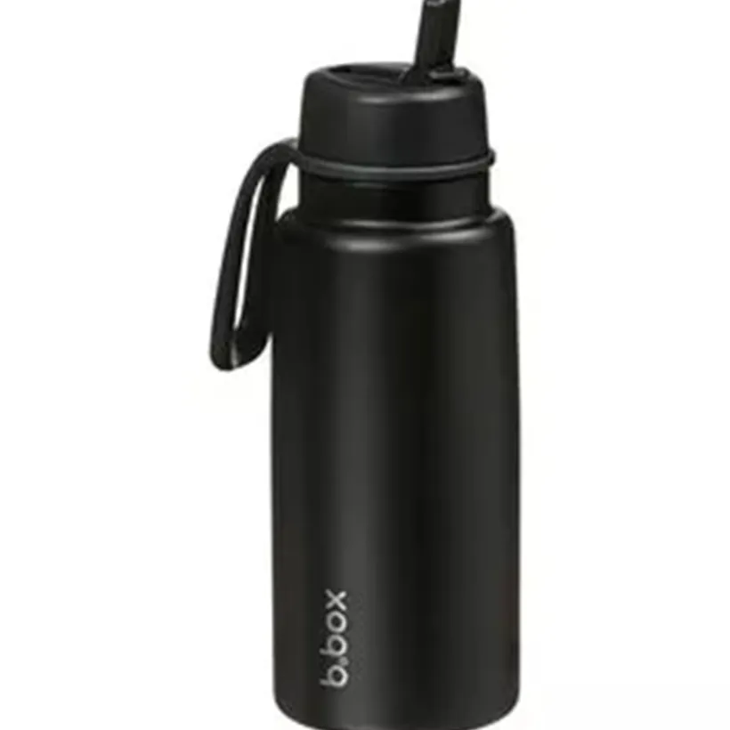 Drinkfles Isotermisch Flip Top 1L Zwart