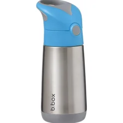 Drinkfles Isothermisch 350ml met rietje silicone Blauw 12m+