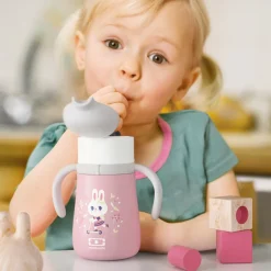 Drinkfles Isotherm Stram Bunny Roze