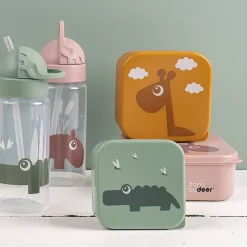 Drinkfles met rietje Croco - Groen
