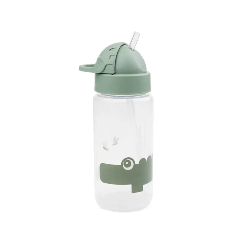 Drinkfles met rietje Croco - Groen