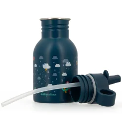 Drinkfles met Rietje 400ML Blauw Jules