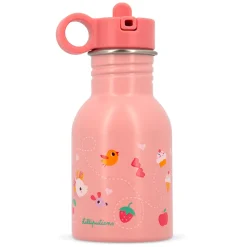 Drinkfles met Rietje 400ML Roze Jeanne