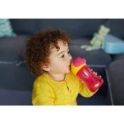 Drinkfles met rietje 300 ml - Roze - 12m+