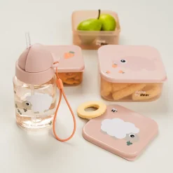 Drinkfles met rietje 280 ml Tiny Farm roos van Done By Deer