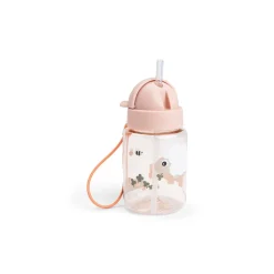Drinkfles met rietje 280 ml Tiny Farm roos van Done By Deer