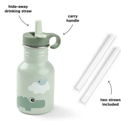 Drinkfles met rietje Playground Groen 350ML
