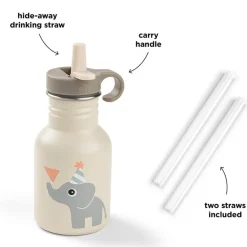 Drinkfles met rietje Tiny Farm Zand 350ML