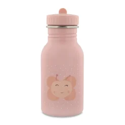 Drinkfles Mrs. Butterfly 350 ml van Trixie, duurzame roestvrijstalen fles met ergonomische dop en draagriem