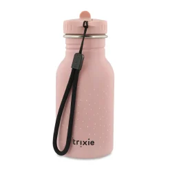 Drinkfles Mrs. Butterfly 350 ml van Trixie, duurzame roestvrijstalen fles met ergonomische dop en draagriem