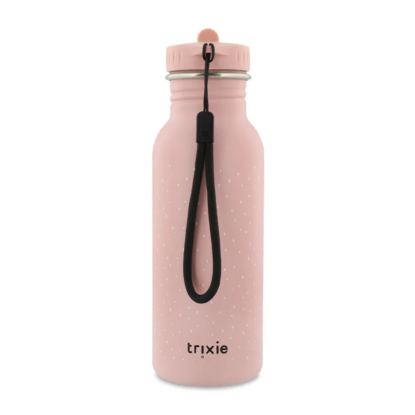 Drinkfles Mrs. Butterfly van roestvrij staal 500 ml met ergonomische dop en draagriem