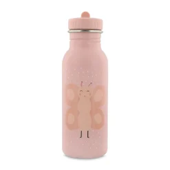 Drinkfles Mrs. Butterfly van roestvrij staal 500 ml met ergonomische dop en draagriem