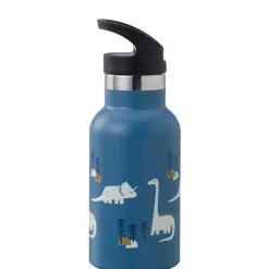 Drinkfles thermos 350ml Dino Blauw