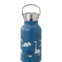 Drinkfles thermos 350ml Dino Blauw