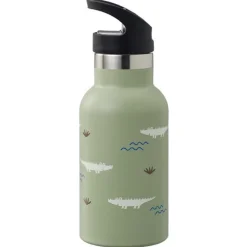 Drinkfles thermos 250ml Krokodil Olijf