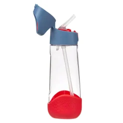 Drinkfles Tritan met silicone rietje 600ml Blauw