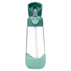 Drinkfles Tritan met silicone rietje 600ml Smaragdgroen