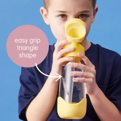Drinkfles Tritan met silicone rietje 600ml Lemon Twist
