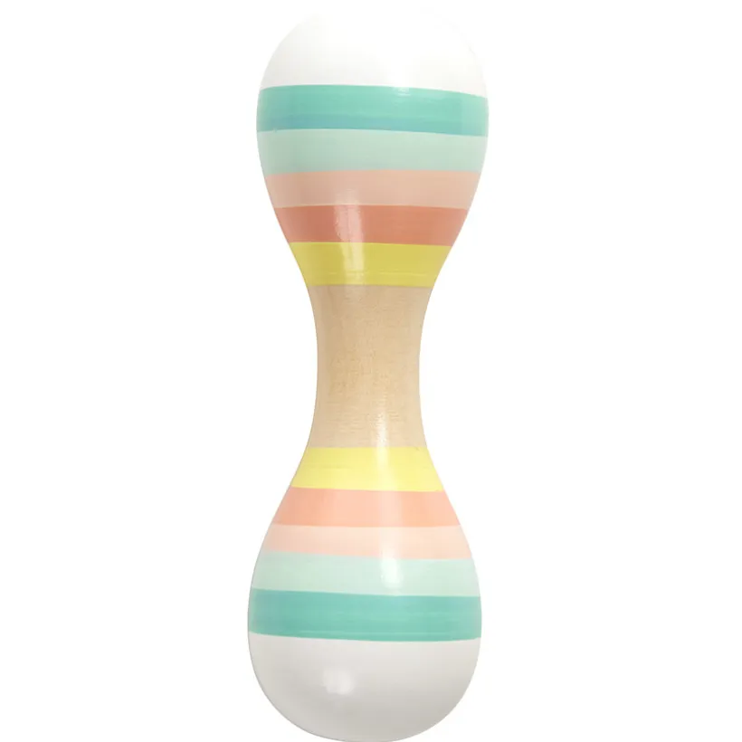 Dubbele houten maraca - Crazy colors 2.0
