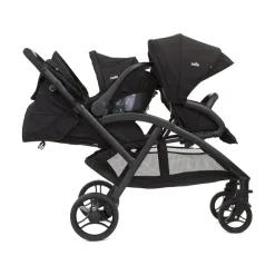 Dubbele kinderwagen Evalite Duo shale voor tweelingen en kinderen dicht bij elkaar