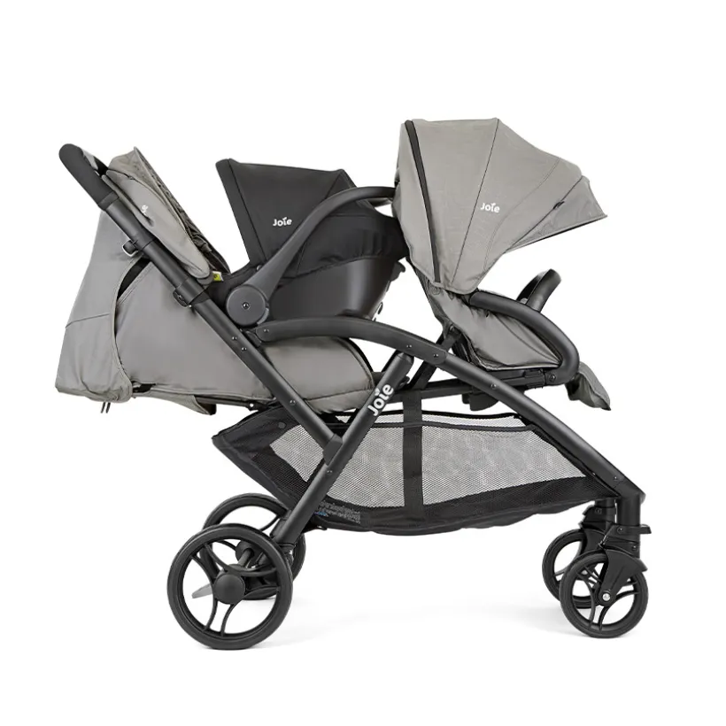 Dubbele kinderwagen Evalite Duo pebble voor tweelingen of kinderen dicht bij elkaar in leeftijd