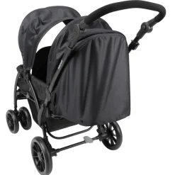 Dubbele kinderwagen voor kinderen van vergelijkbare leeftijd zwart