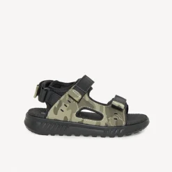 Dubbele klittenbandsandalen met camouflageprint jongens