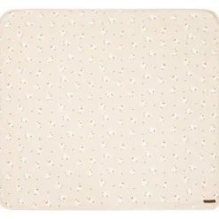 dubbelzijdige bi-materiaal deken met schapenprint La Vie à la Ferme beige