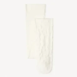 Dunne panty met reliëf bloemenmotief meisjes
