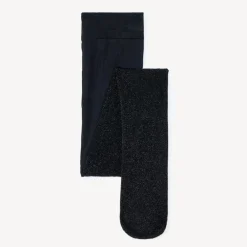 Dunne zwarte glitterpanty 50 denier meisjes