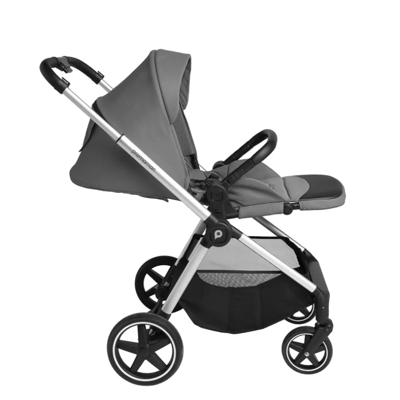 Duo Athéna Xelium kinderwagen met i-Prim i-Size-autostoel zwart/grijs