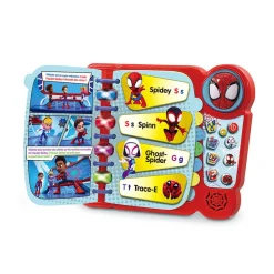 Educatief spelboek Spidey met 14 interactieve pagina’s voor woordenschatontwikkeling en begrijpend lezen vanaf 3 jaar