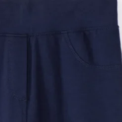 Een effen molleton jegging meisjes