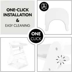 Eetblad hoge stoel Alpha Click Tray White