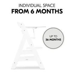 Eetblad hoge stoel Alpha Click Tray White