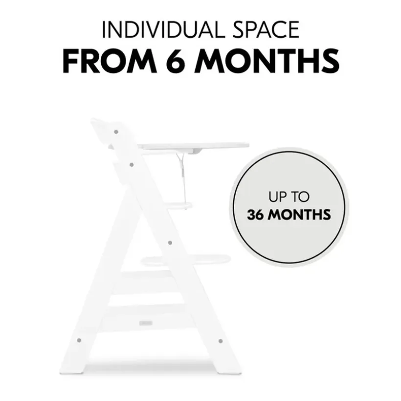 Eetblad hoge stoel Alpha Click Tray White