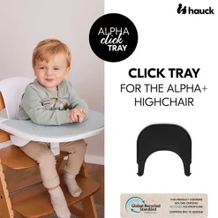 Eetblad hoge stoel Alpha Click Tray Black