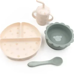 Eetset - Silicone - Animal Friends - 4 Stks