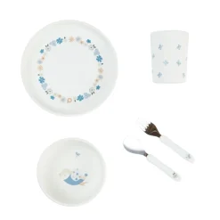 Eetset van siliconen 5-delig - Tiny Flowers