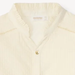 Effen blouse van stevig canvas meisjes