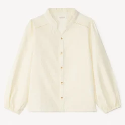 Effen blouse van stevig canvas meisjes