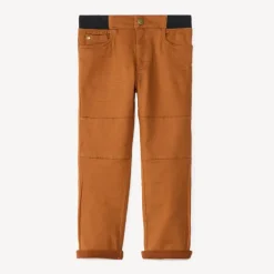 Effen broek met elastische tailleband jongens