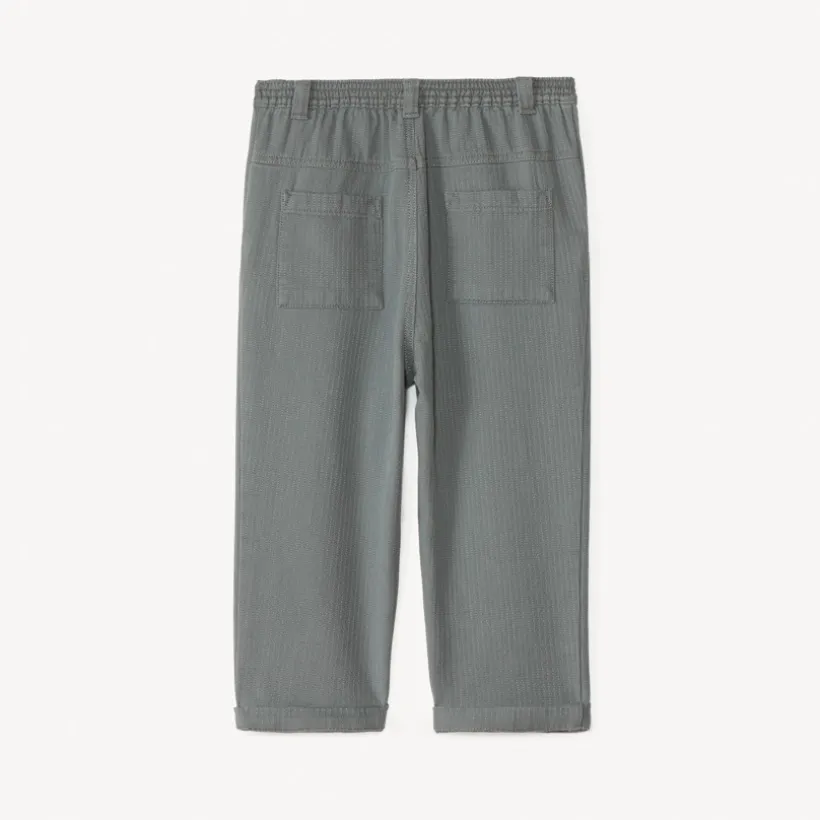 Effen canvas broek voor babyjongen