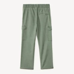 Effen cargo broek van canvas jongens